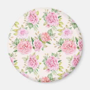 Romantische Rose Blume Muster-23799 Magnet