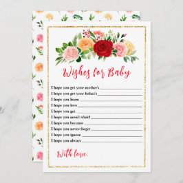 Romantische Rose Blumendusche für Kinder Einladung