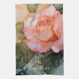 Romantische Rose Blumenkohl Brautparty Geschirrtuch