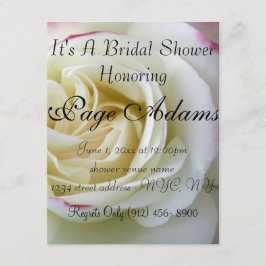 Romantische Rose Blüten Brautdusche Einladung