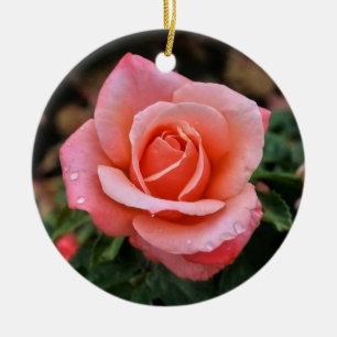 Romantische Rose Botanische Kunst Keramik Ornament