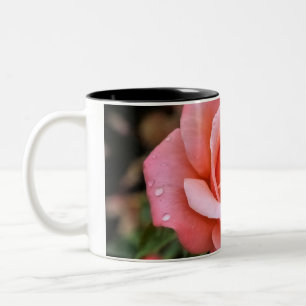 Romantische Rose Botanische Kunst Zweifarbige Tasse