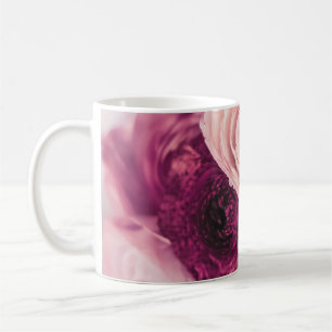 Romantische Rose Bouquet: Vintages Branding. Kaffeetasse