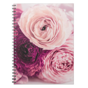 Romantische Rose Bouquet: Vintages Branding. Notizblock