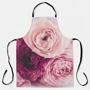 Romantische Rose Bouquet: Vintages Branding. Schürze