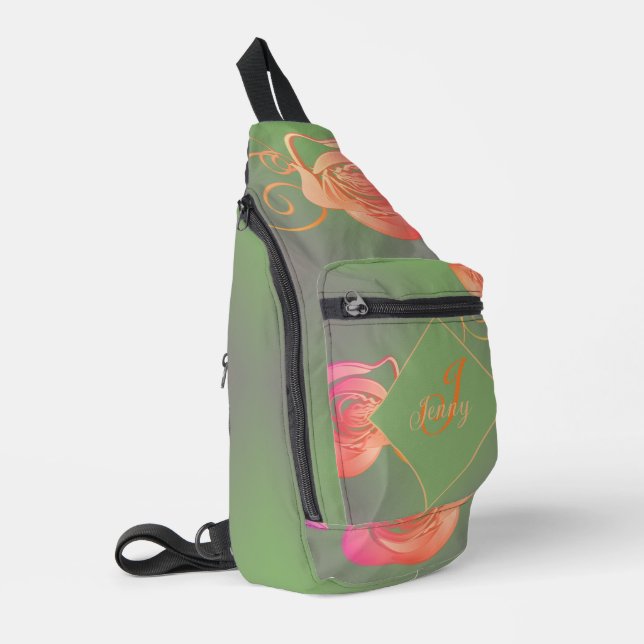 Romantische Rose   Crossbody Bag (Linke Seite)