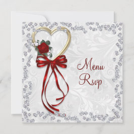 Romantische Rose, Diamanten und Hochzeiten mit rot