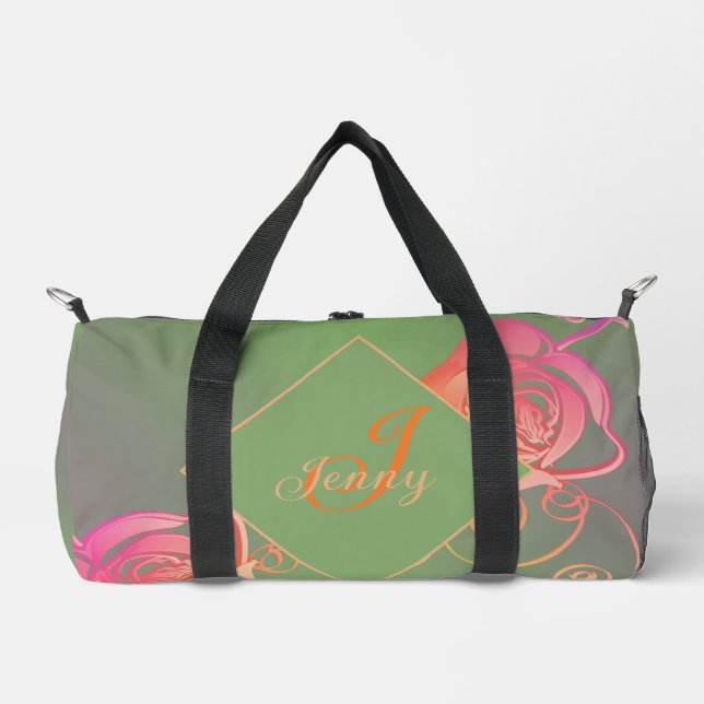 Romantische Rose   Duffle Bag (Vorderseite)