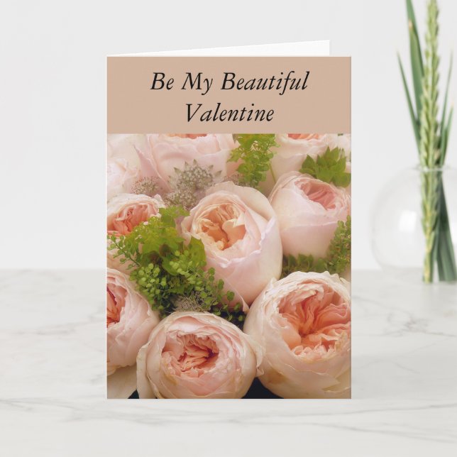 Romantische Rose Feiertagskarte (Vorderseite)