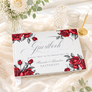 Romantische Rose Floral Wedding Gästebuch