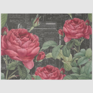 Romantische Rose Französisch Ephemera Collage Tiss Seidenpapier