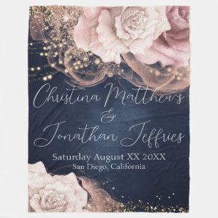 Romantische Rose für Wasserfarbenhochzeiten auf Mo Fleecedecke