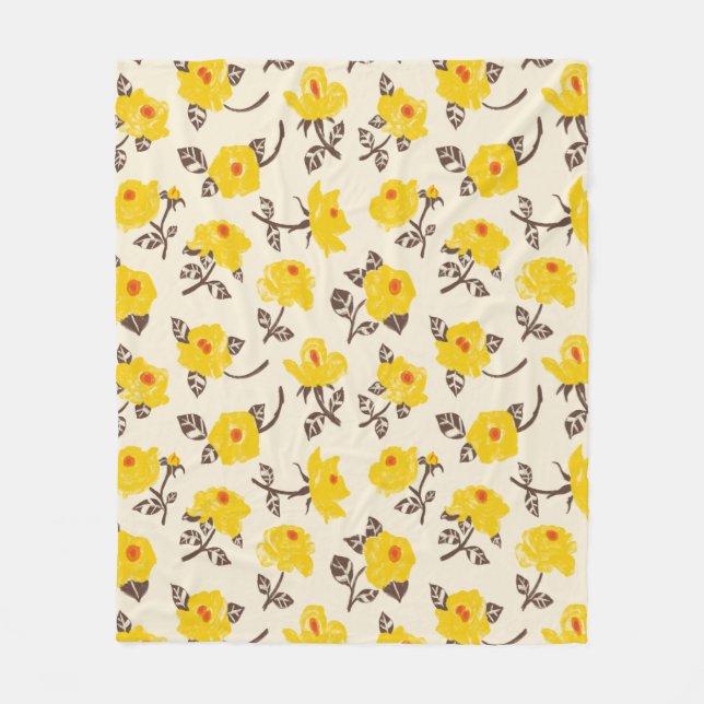 Romantische Rose Garden Fleece Blanket (Vorderseite)