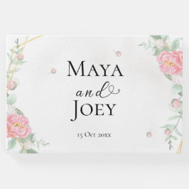 Romantische Rose Geometric Wedding Gästebuch