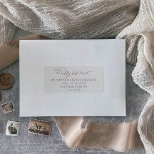 Romantische Rose Gold Calligraphy Gästetikett