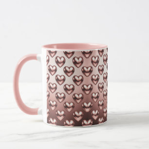 Romantische Rose Gold Herz Tasse