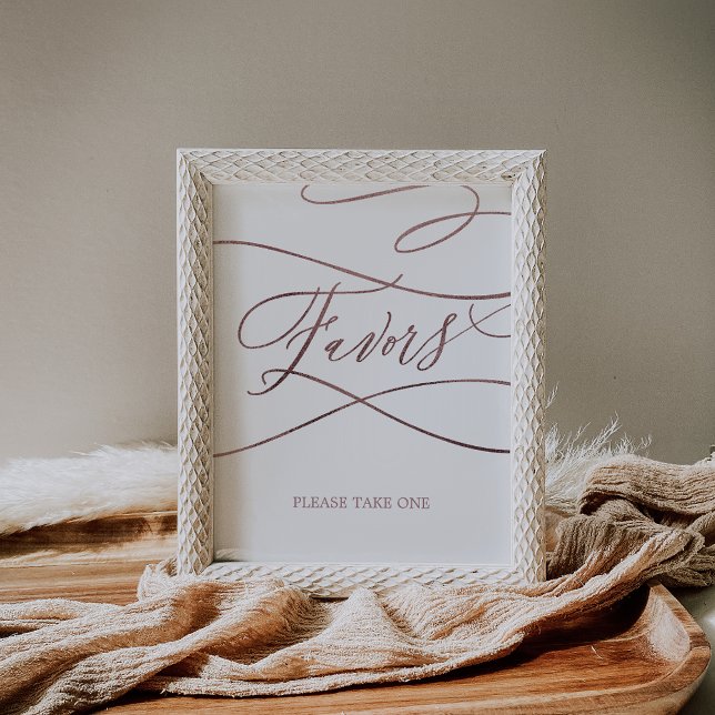 Romantische Rose Gold Kalligraphie Gastgeschenke H Poster (Von Creator hochgeladen)