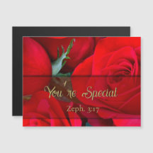 Romantische Rose Ihr seid Special Magnet