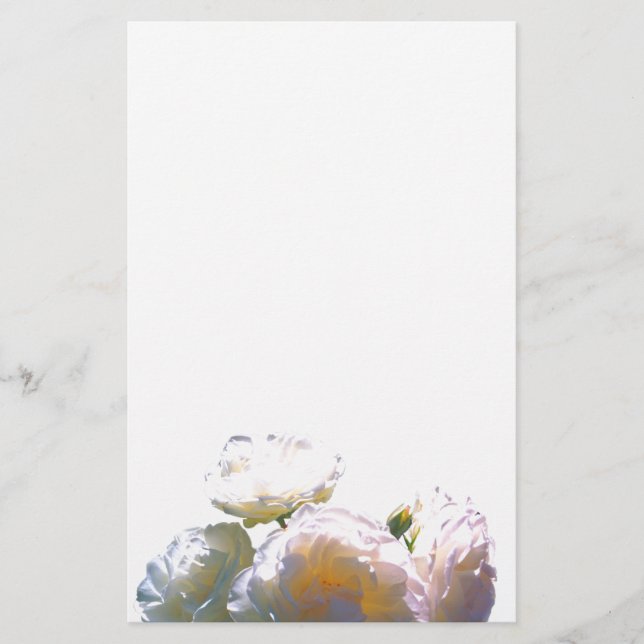 Romantische Rose in Weiß, Gelb, Orange, Gelb und G (Vorderseite)