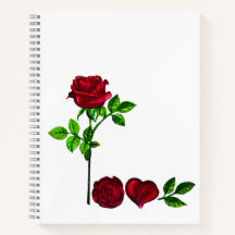 Romantische Rose LIEBE Notebook - Einzigartig hand