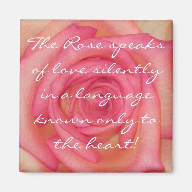 Romantische Rose Magnet (Vorne)