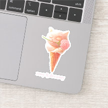 Romantische Rose: Miss Meow rosa Eiscreme-Kegel-Ku