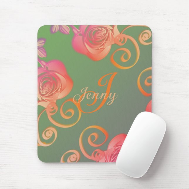 Romantische Rose Mousepad (Mit Mouse)