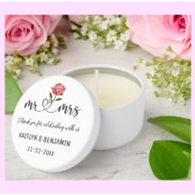 Romantische Rose Mr. & Mrs. Heart Names Datum