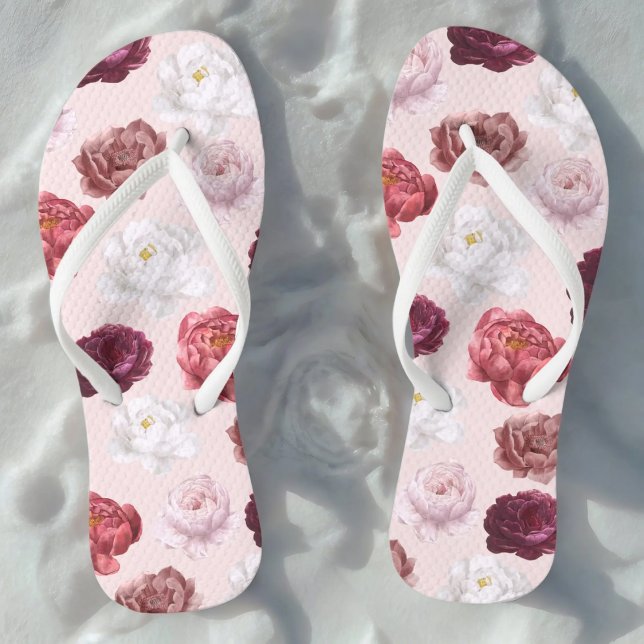 Romantische Rose - Paar Flip Flops (Von Creator hochgeladen)