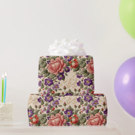 Romantische Rose Peach und Coral Geschenkpapier