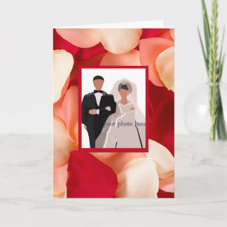 Romantische Rose Petal Foto Frame Cards Karte