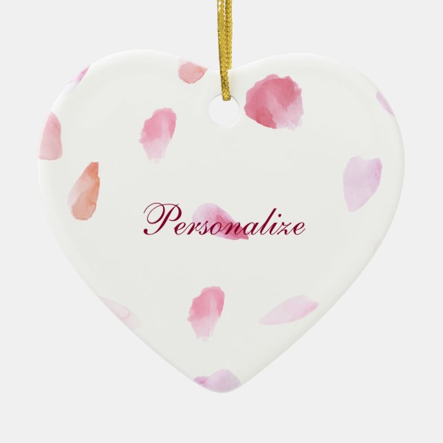 Romantische Rose Petals Keramik Ornament (Vorne)