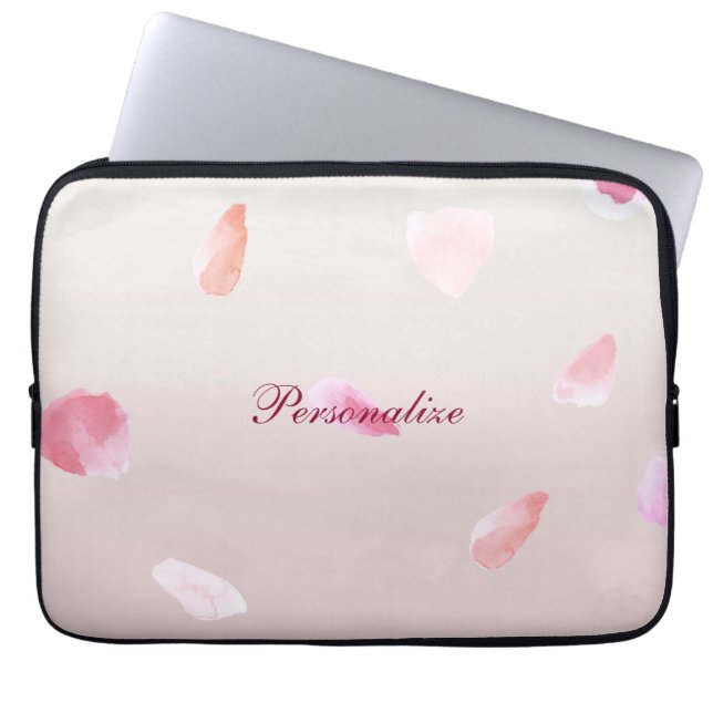 Romantische Rose Petals Laptopschutzhülle (Vorderseite)