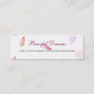 Romantische Rose Petals Mini Visitenkarte