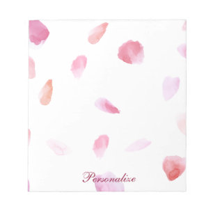 Romantische Rose Petals Notizblock
