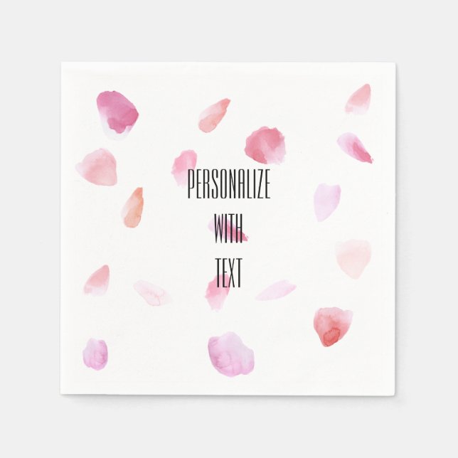 Romantische Rose Petals Serviette (Vorderseite)