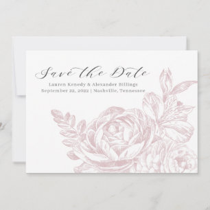 Romantische Rose Pink Wedding Save the Date