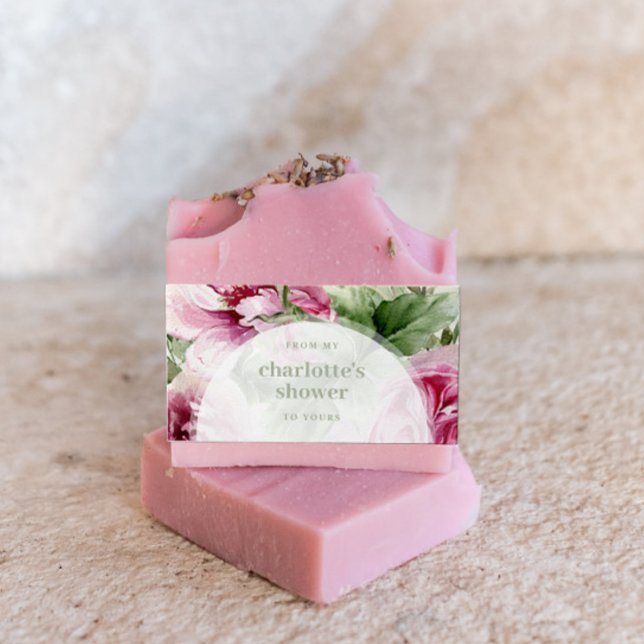 Romantische Rose Seife Bauchband Label Wrap Einladungsbanderole (Von Creator hochgeladen)