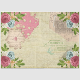 Romantische Rose Serie Design 10 Seidenpapier