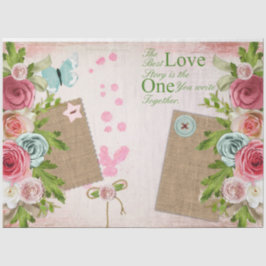 Romantische Rose Serie Design 8 Seidenpapier