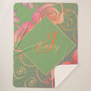 Romantische Rose Sherpa Blanket Sherpadecke