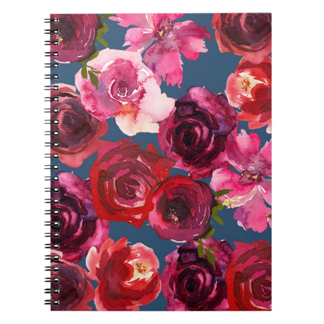Romantische Rose SpiralNotebook Notizblock (Vorderseite)