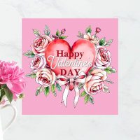 Romantische Rose und Valentinstag im Herzen