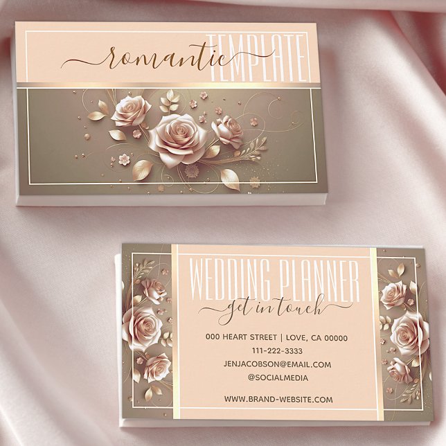 Romantische Rose Visitenkarte (Von Creator hochgeladen)