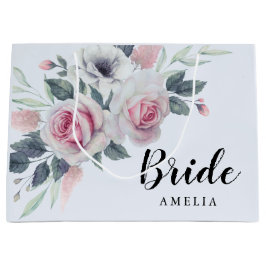 Romantische Rosen Farbe Blau Große Geschenktüte