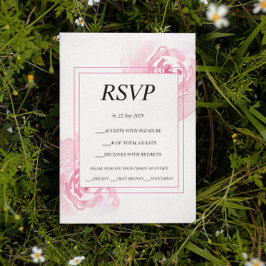 Romantische Rosen Hochzeitskarte UAWG RSVP Karte