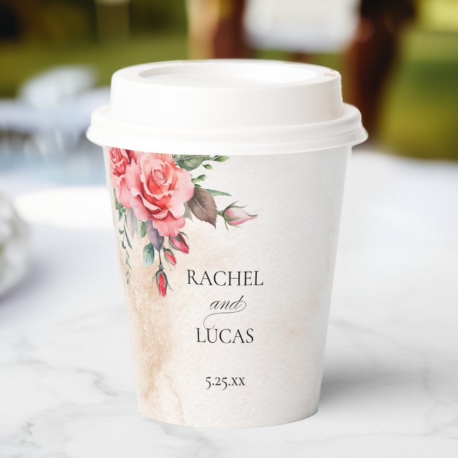 Romantische Rosen Pappbecher (Von Creator hochgeladen)