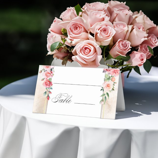 Romantische Rosen Platzkarte (Von Creator hochgeladen)