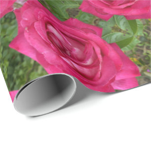 Romantische Rosen-Rose Blume Geschenkpapier