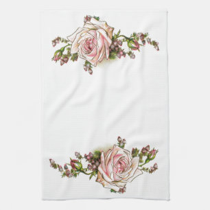 Romantische Rosen Rosenknospen Elegant Vintage Vik Geschirrtuch